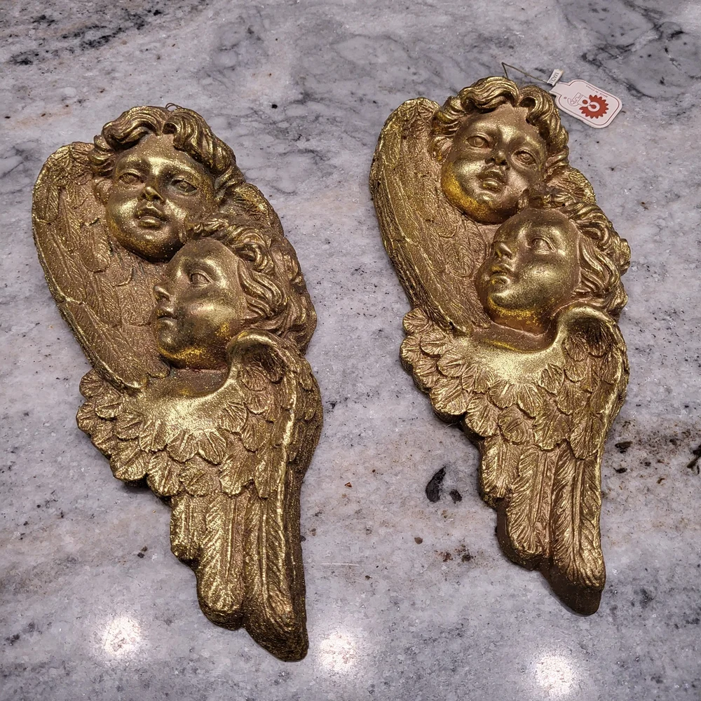 Gold Angel Wing Wall Decor Set